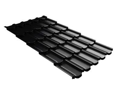 фото Металлочерепица Kvinta Plus 3D Черный Янтарь RAL 9005