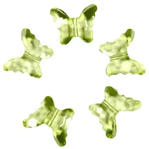 фото Декоративные бусины Бабочки лимонные 2,3x1,8см 20шт