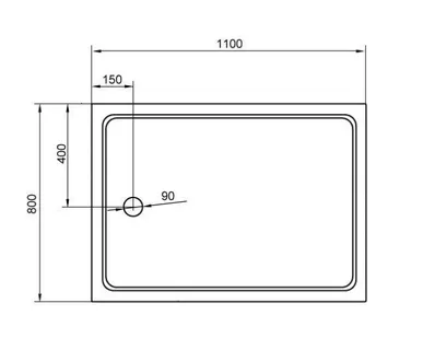 фото Душевой поддон Cezares Tray-A-AH-110х80 см акриловый