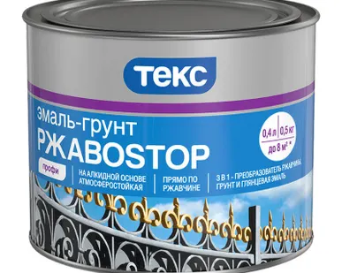 фото Эмаль-грунт Текс РжавоSTOP Профи молотковый бронзовый 0,5 кг