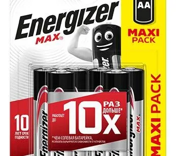 фото Элемент питания алкалиновый MAX LR6/316 BL6 (6/72) (блист.6шт) Energizer E301533801