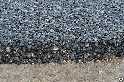 Фото №0 Устройство основания из щебня 15 см