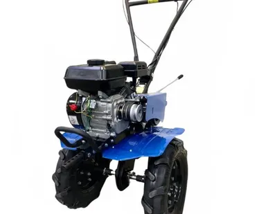 фото Мотоблок бензиновый Рысь МБР 7-10 ПРО, 7 л. с, чугунный редуктор, 3 вперед/1 назад, колеса 4х10