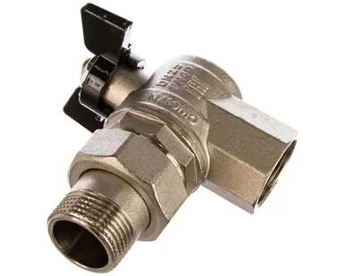 фото Кран шаровый угловой Bugatti 594 1/2" Американка