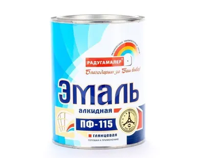 фото Эмаль ПФ-115 Радуга белая глянцевая 0,9