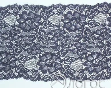фото Кружево стрейч 175 мм 017, И, т.синий