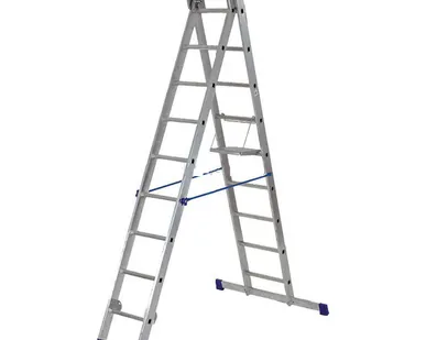 фото Алюминиевая стремянка 2-х сторонняя (2х5) 7205