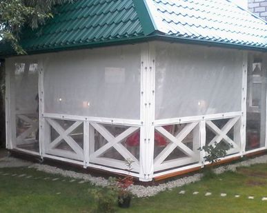 фото Защитные шторы для беседок и веранд из антимоскитной сетки Window 3