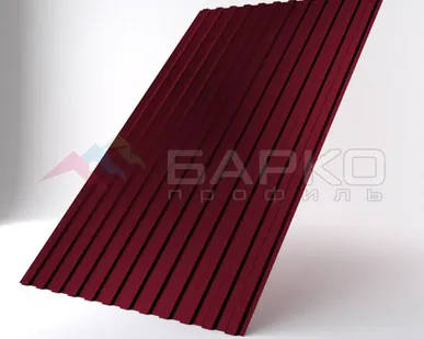 фото Профлист С-10 -1170 мм (1100 мм) 00000312/5 Винно-красный RAL 3005 Полиэстер 0.5