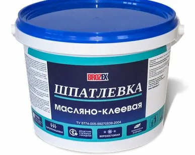 фото Шпатлевка масляно-клеевая 0.9кг Брозэкс