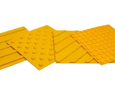 фото Тактильная плитка ПВХ жёлтая 500*500*7мм для помещений