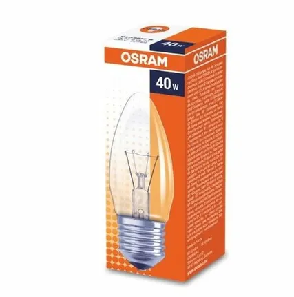 Фото №0 Лампа накаливания 'свеча' прозрачная 40Вт Е27 OSRAM