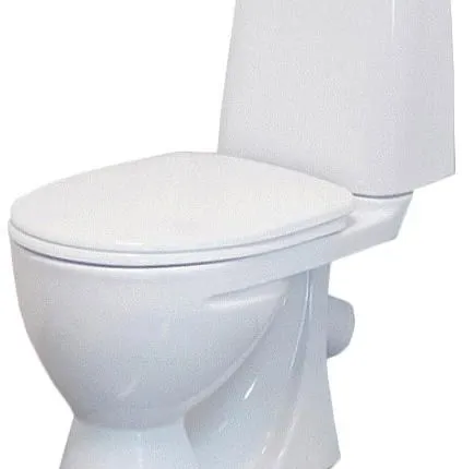 Фото №0 Унитаз-компакт косой выпуск с сиденьем полипропилен Sanita Идеал эконом S90