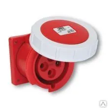 фото Розетка фланцевая Container Twist, фланец 60х60, 32А 440В 3P+E IP67