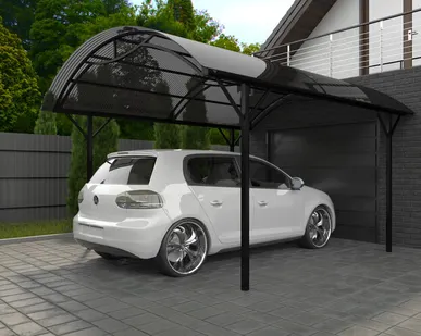 фото Арочный навес №1 из поликарбоната 3,5х4,2 м