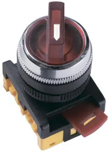 фото Переключатель АNСLR-22-3 на 3 фикс.полож.красный неон/240В I-O 1з+1р ИЭК