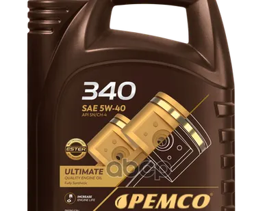 фото PEMCO 5W-40 Sn/Ch-4, A3/B4 5Л (Синт. Мотор. Масло)