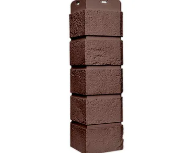 фото Угол внешний (GL) Состаренный кирпич Коричневый 417*120 (раб.размер 390*120 мм)