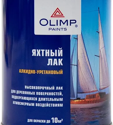 Фото №0 Лак OLIMP Лак для отделки панелей яхт OLIMP 0,9 л полуматовый