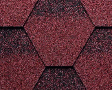 фото Мягкая кровля Kerabit коллекция K+ однотонная. Цвет красно-черный