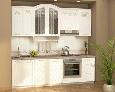 фото Кухонный гарнитур с витриной Тиффани 12