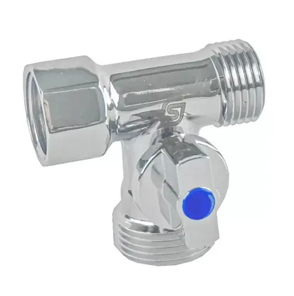 Фото №0 Кран шаровый 1/2х3/4х1/2 для стиральной машины SantechSystems