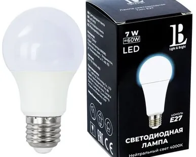 фото Светодиодная лампа L&B A60 7W 600Lm 4000K E27 E27-7W-4000K-A60