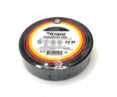фото Изолента 19ммх25м черная Kranz