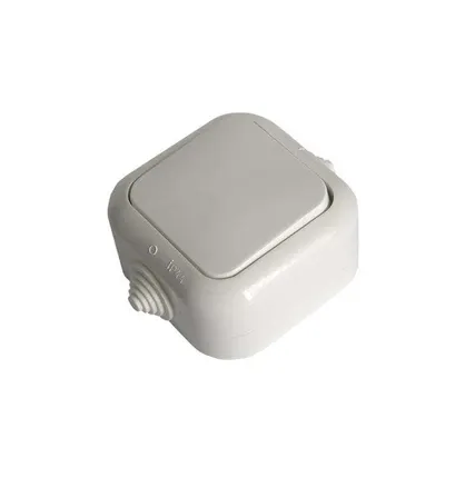 Фото №0 Выключатель 1-кл. ОП 10А IP44 бел. БЕЛТИЗ А1 10-001