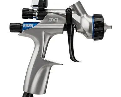 фото Краскопульт пневматический DeVILBISS DV1 B+ 1,2 мм без бачка, с электронным манометром