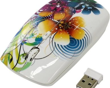 фото SMARTBUY 327AG FLOWERS FULL-COLOR PRINT, МЫШЬ БЕСПРОВОДНАЯ SBM-327AG-FL-F