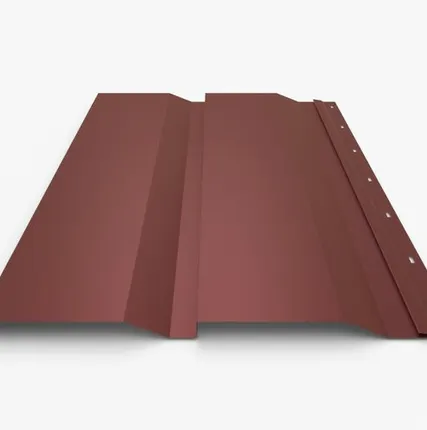 Фото №0 Сайдинг Металлический сайдинг «Корабельная доска» 0.45 мм RAL 3011, Красно-коричневый
