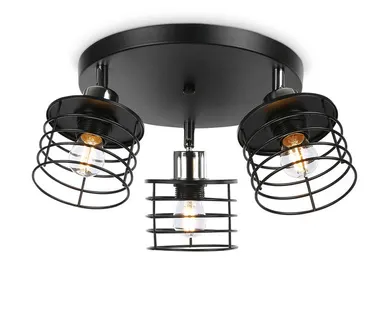 фото Светильник потолочный TR8092/3 BK/CH 3х40 Вт, Е27 черный, хром