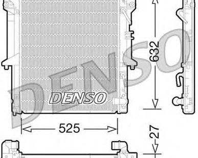 фото Радиатор, охлаждение двигателя DENSO DRM45035 Радиатор охл. ДВС MI L200 2.5D АКПП 09