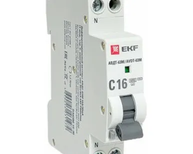 фото Выключатель автоматический дифференциальный АВДТ-63М 1п 16А 30мА С