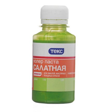 Фото №0 Колеровочная паста №7 салатовая Текс 0,1л