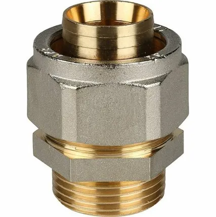 Фото №0 Переходник STOUT с наружной резьбой 1 х32 для металлопластиковых труб винтовой