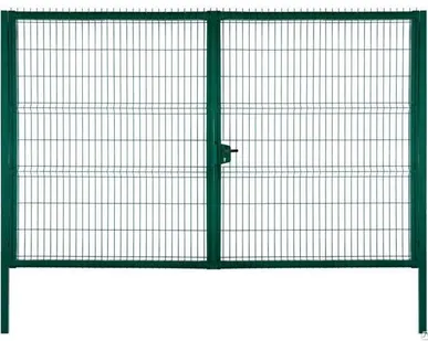 фото Ворота распашные стальные Оптима 1,23мх2,5м, цинк+ЭПП, яч. 100х50 мм