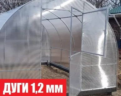фото Теплица Сибирская Усиленная 10 метров с поликарбонатом