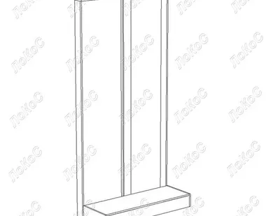 фото Экономстенд ЭС-1, бежевый (панель в комплект не входит). Размер: 1200х500х1820мм