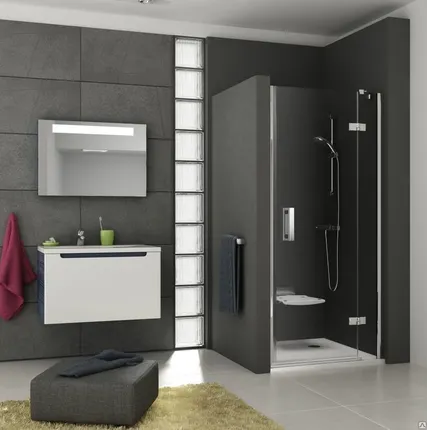 Фото №0 Душевая дверь Ravak SmartLine SMSD2-120(B) R хром Transparent 9SLA0A00Z1 Ra