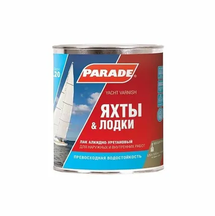 Фото №0 Лак яхтный алкидно-уретановый Парад L20 полуматовый 0,75 л