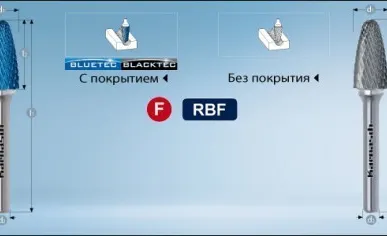 фото Борфреза парабола с закругленной головкой