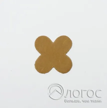 Фото №0 Заплатки декор.пришивн. кожа И 15 "цветок", бежевый, бежевый