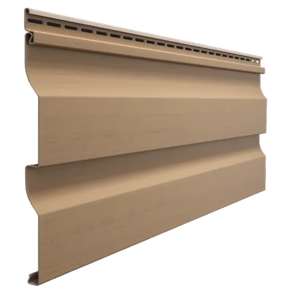 Фото №0 Сайдинг Docke Корабельный брус D4.5D Капучино Деке Premium виниловый