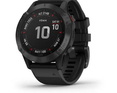 фото Часы Garmin Fenix 6 Pro черные с черным ремешком