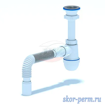 Фото №1 АНИ С0105 Сифон бутылочный 1-1/2*40 с гофр 40/40