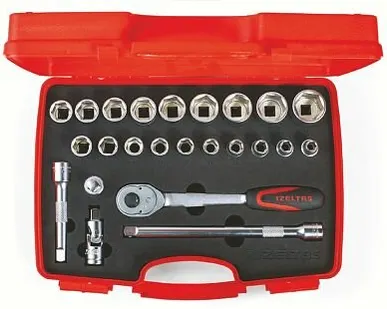 фото Набор торцевых головок 1/2" 6-гранный 10-32 мм 24предмет IZELTAS, 1113002024, 13000000805
