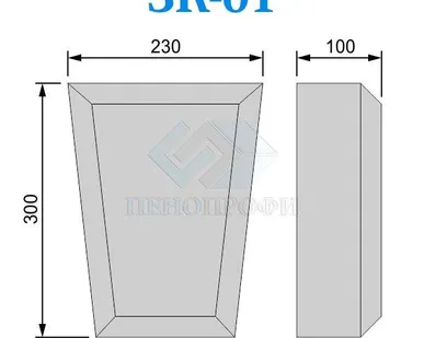 фото Фасадные замковые камни из пенопласта (пенополистирола) ЗК-01 ПСБ-С-25Ф