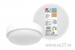 фото Светодиодный светильник LED ДПП 3901 18Вт 6500К IP65 белый круг 174*62 мм Народный